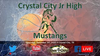 8th Grade Boys A Team Basketball Crystal City Jr High Mustang vs Uvalde Coyotes  Live [upl. by Jp]