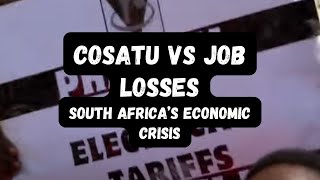 COSATUs Nationwide Strike Demands Action on Jobs and Economy [upl. by Yadrahc]