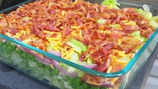 Seven Layer Salad with Dressing [upl. by Nnahgaem]