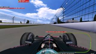 rFactor IndyCar 4 Laps at Indy Quali setup [upl. by Noiek]