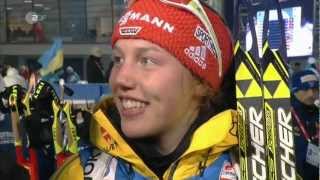 15022013 Biathlon WM Nove Mesto StaffelRelay Winner NorwegenNorway 1st cap Laura Dahlmeierger [upl. by Chubb]