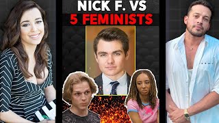 Nick Fuentes vs 5 Feminists REACTION wDrMelons [upl. by Amalie348]