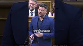 Rufián coloca a Junts en “la derecha y la ultraderecha” shorts [upl. by Kano]