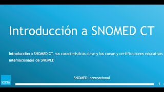 Tutorial Introducción a SNOMED CT en Español [upl. by Merv]