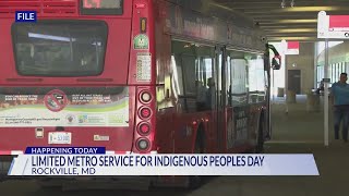 Metro service limited for Indigenous Peoples Day [upl. by Onairelav]