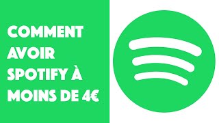 Comment avoir Spotify à moins de 4€ [upl. by Cassella554]