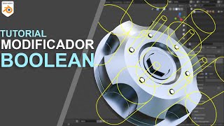 Como Usar Modificador Boolean en BlenderOperaciones Boleanas [upl. by Boeschen]