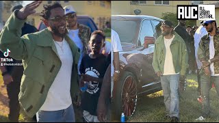 Kendrick Lamar Drives His RED Rolls Royce To Nickerson Garden Projects “Not Like Us” Video Shoot BTS [upl. by Rosina468]