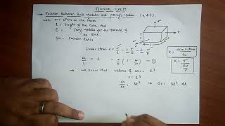 Relation between bulk modulus and young modulus relation between E and K [upl. by Odlawso]