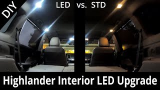 Toyota Highlander Interior LED Upgrade  Awesome Clarity [upl. by Claresta440]