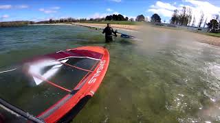 Hard speed Windsurfing in Forêt dorient  slalom 2035 kts [upl. by Nohsar983]