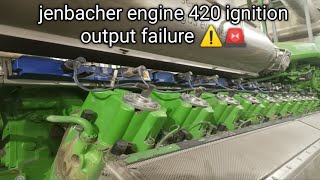 jenbacher engine 420 ignition output failure warning ⚠️🚨 [upl. by Kelby]