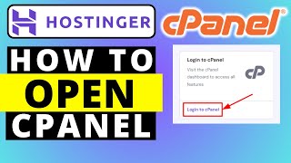 How To Open cPanel In Hostinger [upl. by Aisylla]