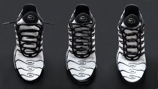 3 WAYS HOW TO LACE NIKE AIR MAX PLUS  Laces Styles [upl. by Hawkins]