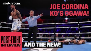 WHAT A PUNCH Joe Cordina reacts to sensational KO to win World Title vs Ogawa [upl. by Torrence612]