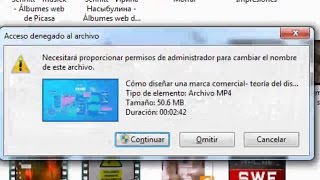 Necesitara proporcionar permisos de administrador para cambiar el nombre de este archivo [upl. by Dier]