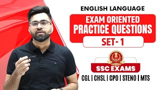 Set1 Exam Oriented Practice Questions  English For SSC CGL CHSL CPO MTS  Tarun Grover [upl. by Legna]