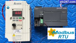 Siemens S7200 quotModbus RTUquot Delta VFDM Inverter [upl. by Ynafets]