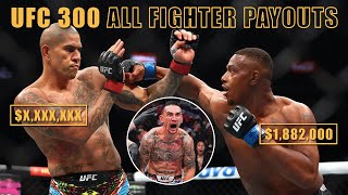 UFC 300 Payouts amp Salaries Revealed  Pereira vs Hill [upl. by Enirahtac]