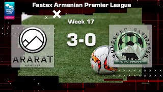 AraratArmenia  Gandzasar 30 Fastex Armenian Premier League 202425 Week 17 [upl. by Wilburt954]