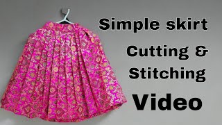 Simple method of sewing pleads skirt colorfulstitches skirt [upl. by Ynaittirb]