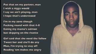 Childish Gambino  Shoulda Known with Lyrics HD [upl. by Rik]