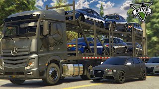 BRAQUAGE DUN CAMION REMPLI DE VÉHICULES DE GENDARMERIE  GTA V RP MOD [upl. by Haiel]