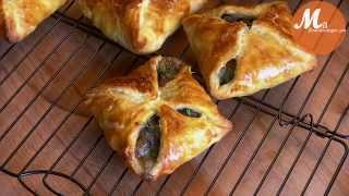 Recette des feuilletés aux champignons  Mushroom Puff Pastry recipe [upl. by Wilson]