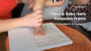 How to DIY Baby Handprint and Footprint Keepsake Kit by KeaBabies [upl. by Melliw]