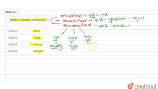 Isolecithal eggs are found in [upl. by Cuyler]