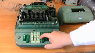 Mechanical calculator Hamann 300 divides 1 by 3 [upl. by Dustin]