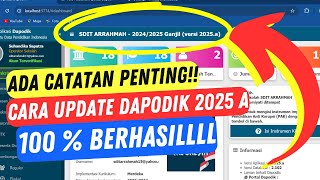 Cara Update Dapodik 2025 A  Mudah  Terbaru [upl. by Nedlog]