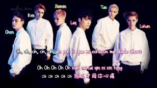 EXOM  Thunder 雷电  Sub Español PinYinChinese Color Coded [upl. by Fara]