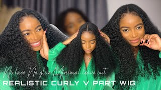 EASY NATURAL V PART WIG INSTALL ALIPEARL HAIR [upl. by Eydie]