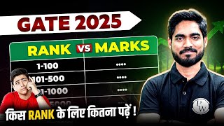 GATE 2025 Rank vs Marks  किस Rank के लिए कितना पढ़ें [upl. by Ano]