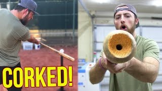 Does A Corked Baseball Bat Actually Work IRL Baseball Challenge [upl. by Yeoj]