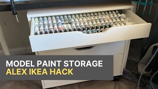 Ikea Hack Alex drawers converted into model craft paint storage [upl. by Luci]