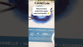 Short Review Canson Watercolor Paper melukis painting watercolor watercolorpaper canson [upl. by Etnoek]