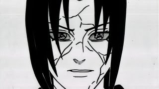 No724 HOW TO DRAW EDO TENSEI ITACHI 口寄せ・穢土転生 うちはイタチ [upl. by Ariahaj]