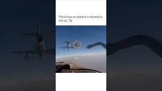 How an airplane is refueled in mid air shubhamandhitesh airforce airplane refueling flightmode [upl. by Sices528]