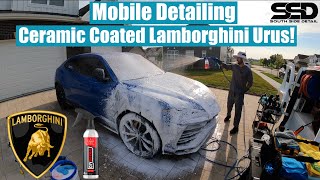 Mobile Detailing Ceramic Coated Lamborghini Urus detailing ceramiccoating mobiledetailing exotic [upl. by Jany940]