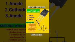 MUR3060 Ultrafast rectifier diode working automobile electricalengineering [upl. by Balcke626]