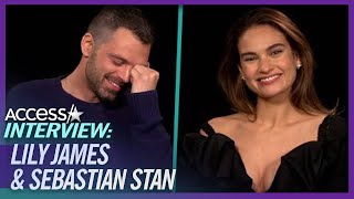 Sebastian Stan Blushed Over Lily James Pamela Anderson Transformation [upl. by Fleeman753]