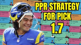 PPR Strategy For Pick 17 12Team Mock Draft [upl. by Nordek]