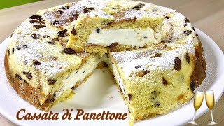 CASSATA DI PANETTONE ricetta veloce senza cottura  Tutti a Tavola [upl. by Assillim]