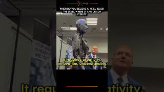 Ameca Robot Answers When Will AI Design Itself ai robotics technology artificialintelligence [upl. by Tsuda]