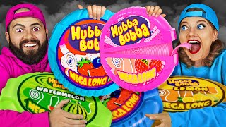 Mystery GIANT Hubba Bubba Challenge 풍선껌 푸드 챌린지 Mukbang by Huba Team [upl. by Redd]