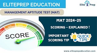 MAT 202425  Scoring Pattern  Score card Interpretation  Percentile Calculation  Scoring Tips [upl. by Sandie]