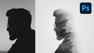 Create a Double Exposure in 74 Seconds with Photoshop [upl. by Hael]