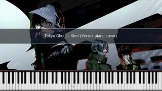 Tokyo Ghoul  Augenbinde Ep 5 BGM Piano Cover TUTORIAL [upl. by Arim]